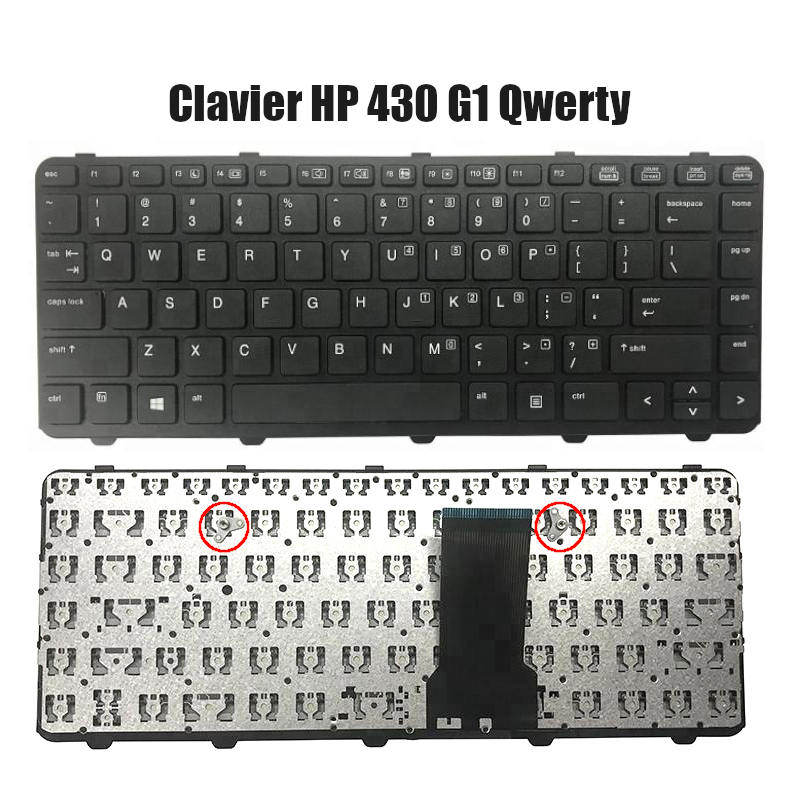 Clavier HP 430 G1 Qwerty Noire Neuf et non rétroéclairé - CAPMICRO