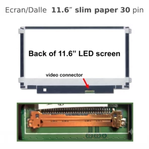 Dalle ecran 11.6 pouces paper slim 30 pin HD 1366x768 pour PC portable Algerie