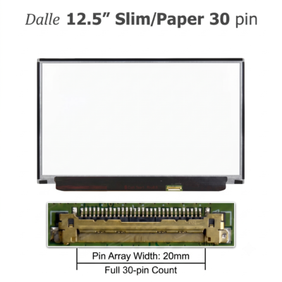 Dalle 12.5 slim 30 pin HD 1366x768 Le Meilleur Écran de Rechange en Algérie