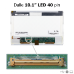 Dalle ecran 10.1 pouces LED 40 pin WSVGA 1024x600 pour PC portable netbook Algerie