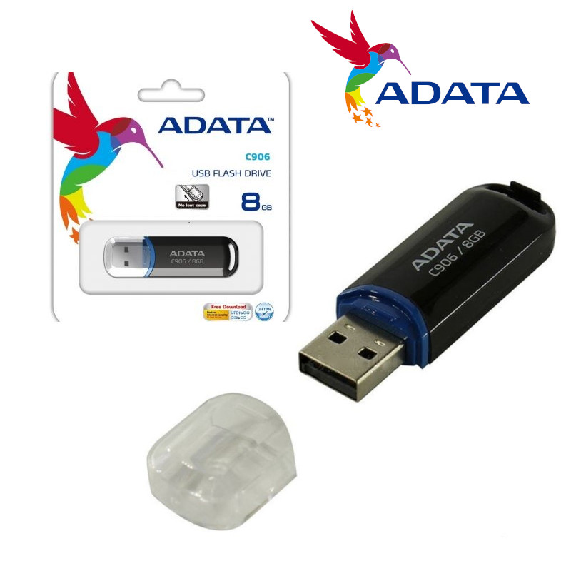 Clé USB ADATA 4GB C906 2.0 noire flash Original