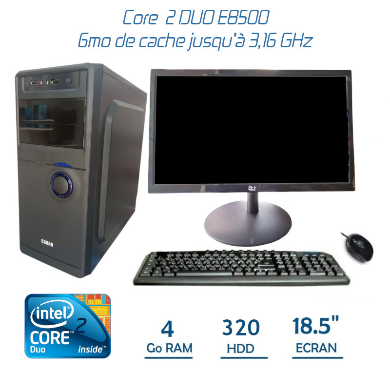 PC DE MONTAGE Core-2Duo 4Go/320GO + Ecran 18.5 image #0