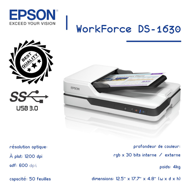Scanner à plat CANON CanoScan LiDE 300 A4, USB - Imprimantes