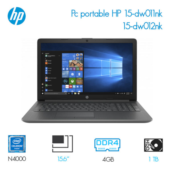 Laptop HP-15 Celeron N4000 DualCore 4Go 1To 15.6 image #00