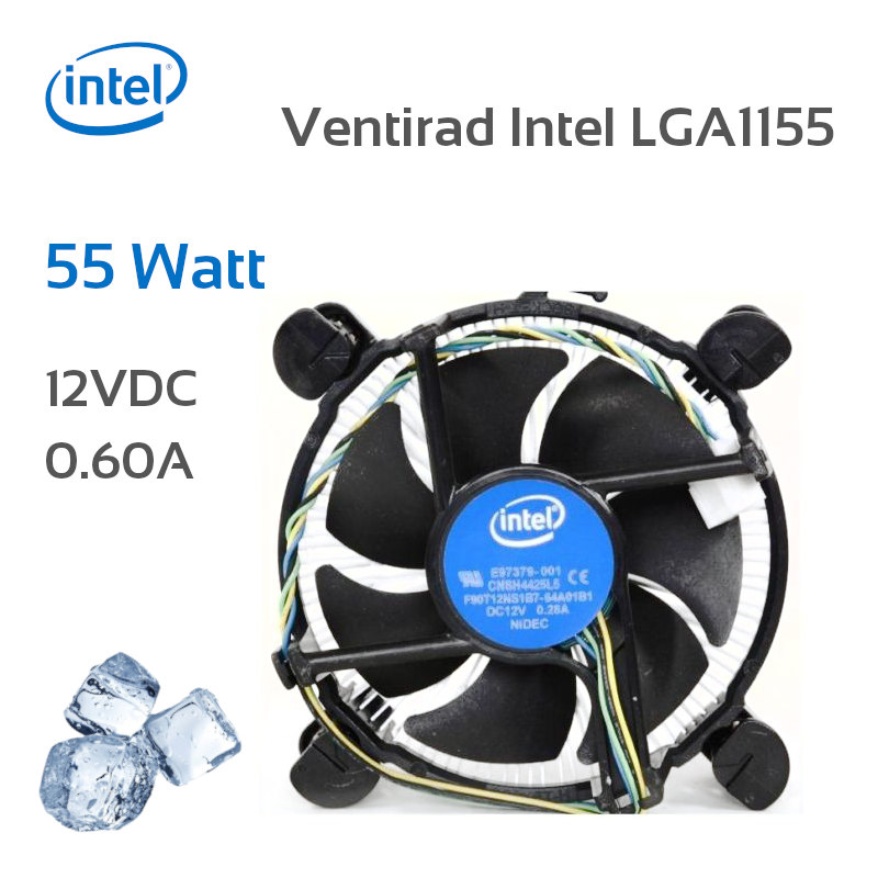 Ventirad Intel LGA1155 55w E97379-001 12VDC 0.60A - CAPMICRO