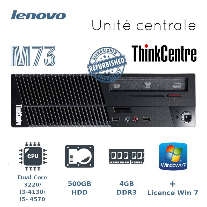 Unité centrale Lenovo ThinkCenter M73 -occasion - CAPMICRO