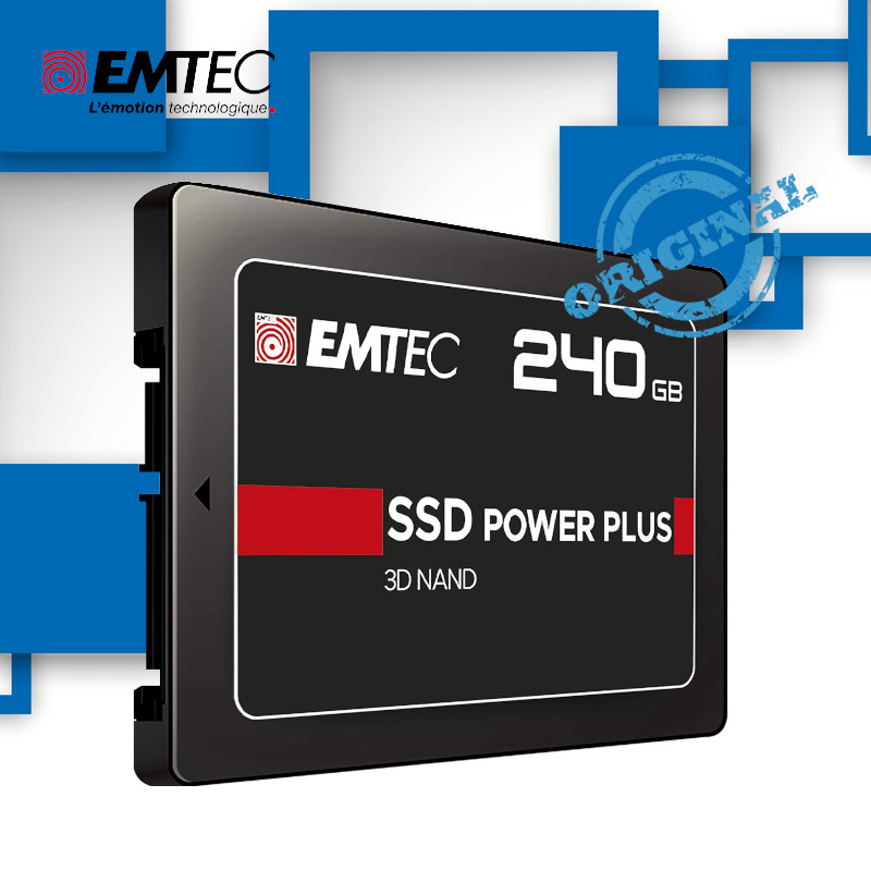 Emtec Disque dur SSD Plus 240 Go SATA III 2.5 Vitesse 6Gbit/s - JPM