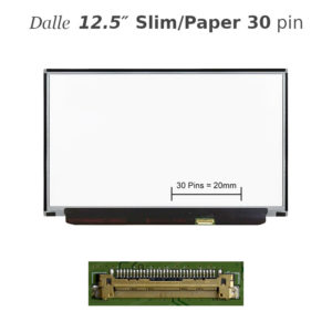 Dalle 12.5″ paper 30 pin slim pour pc portable 1366x768 125F5EK5010RM