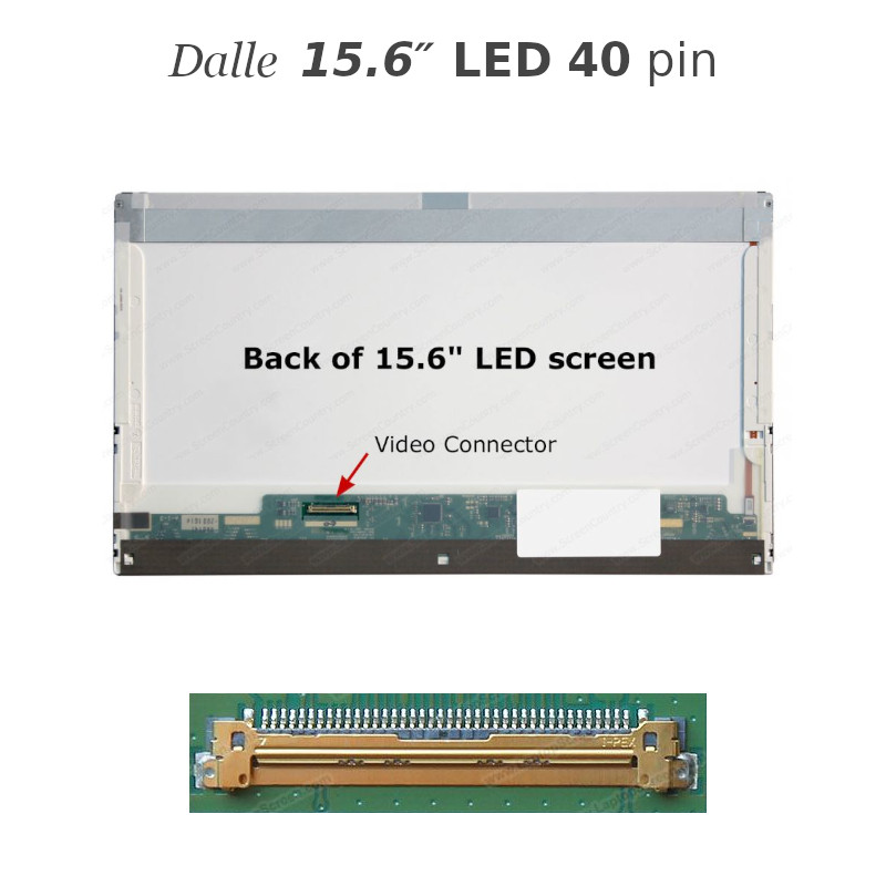 Dalle écran 15,6 pouces HD (1366x768) 30 pin mate neuve pour HP 15-DW  SERIES - Pièce PC Portable -- Toutes les pièces pour ordinateurs portable