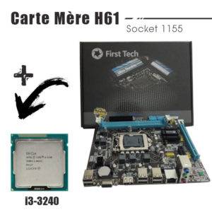 CARTE MÈRE H61 FIRST TECH AVEC HDMI DDR3-1155 (FT)