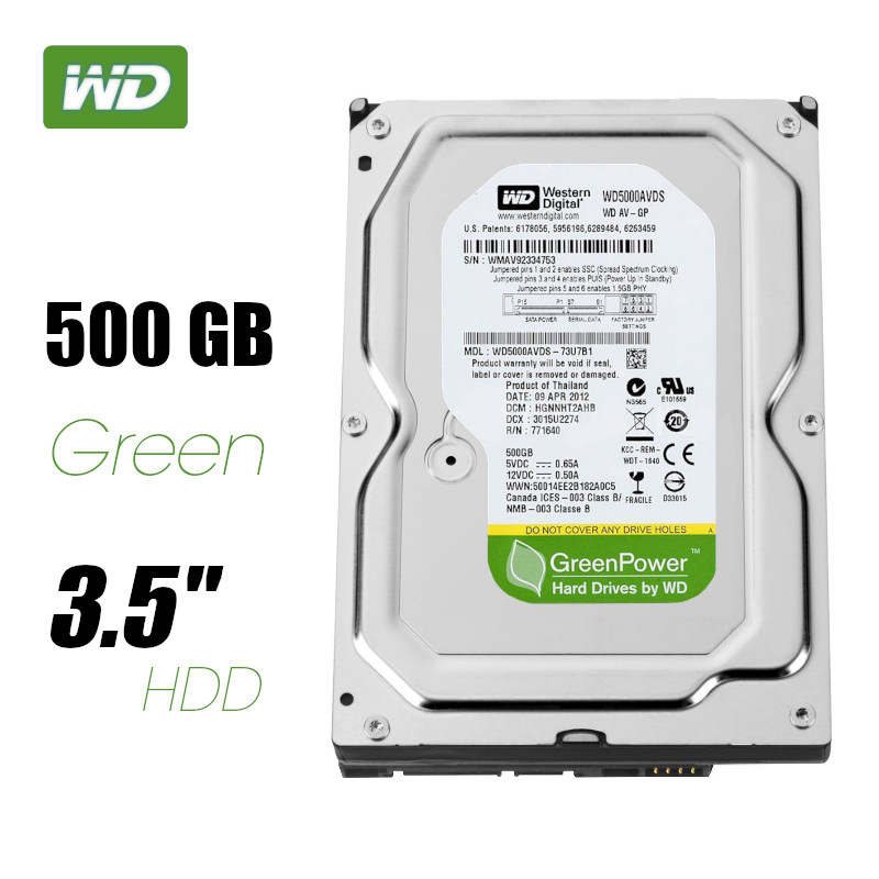 Disque Dur 500Go WD (Western Digital) HDD 3.5 GREEN - CAPMICRO