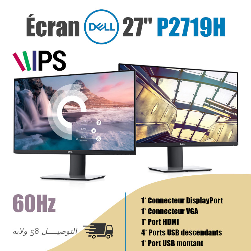 Écran Dell P2719H 27 IPS Full HD (1080p) à 60 Hz - CAPMICRO