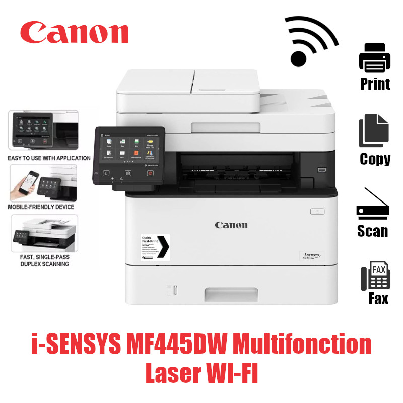 Imprimante Canon i-SENSYS MF445DW Multifonction Laser WI-FI - CAPMICRO