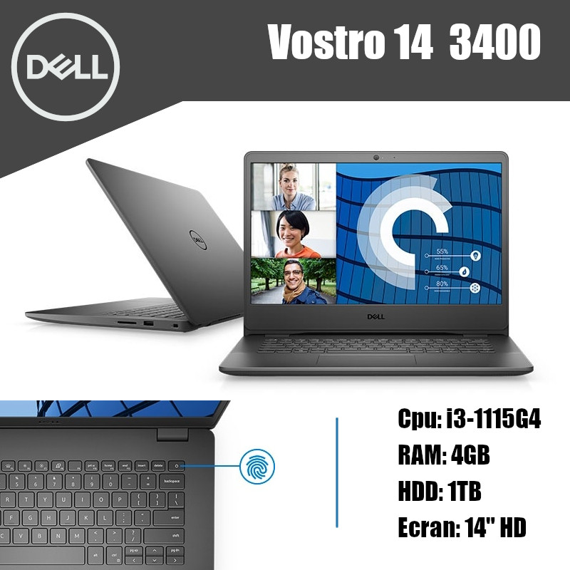 Laptop Dell Vostro 14-3400 i3-1115G4/4GB/1TB HDD 14″ - CAPMICRO