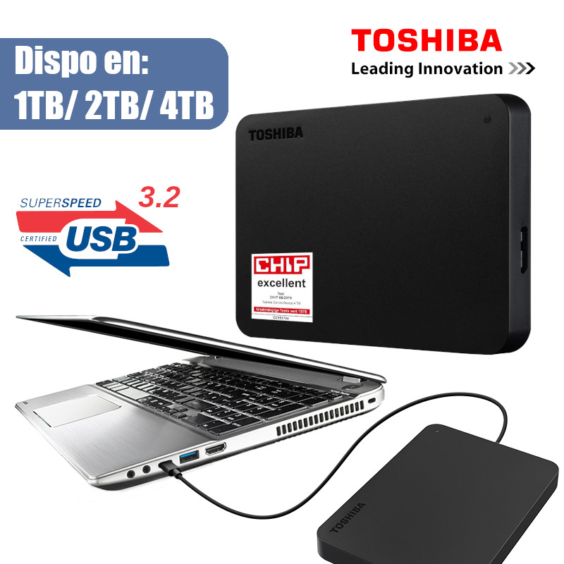 DISQUE DUR EXTERNE USB 2.0 320GB TOSHIBA - 2.5 - COULEUR ARGENT - ESIStore