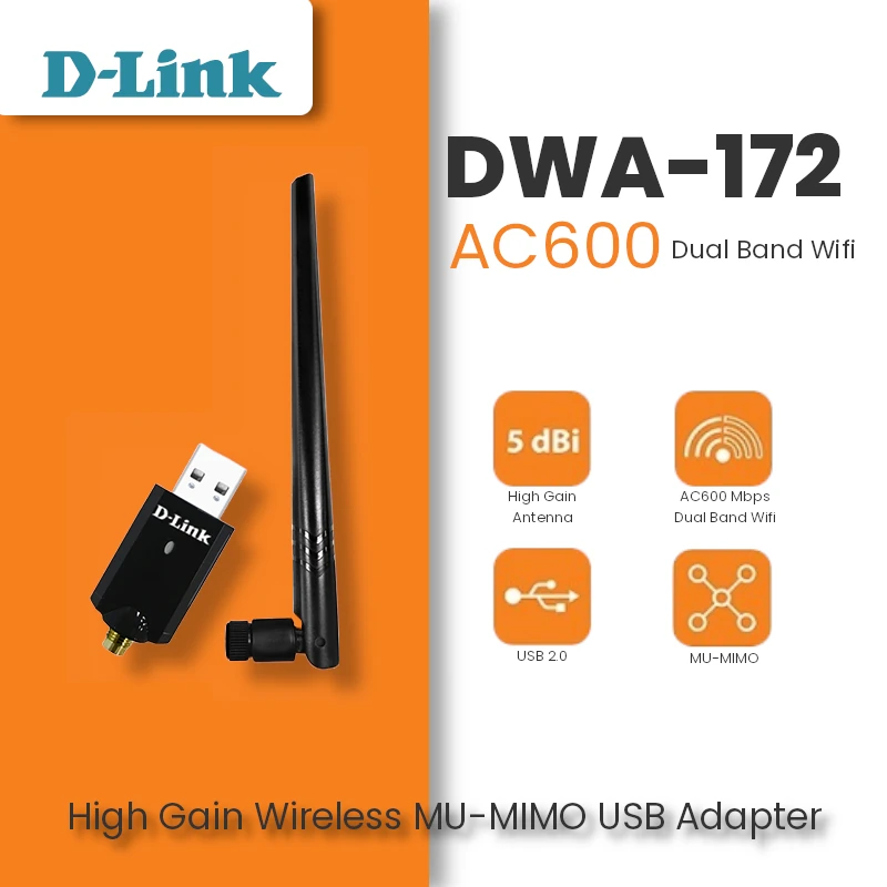 Adaptateur USB wifi AC600 Dual-Band DWA-172 - CAPMICRO