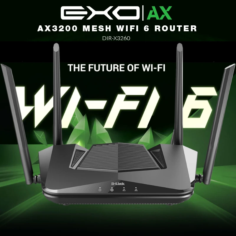 Routeur WiFi 6, Routeur WiFi AX 3200 Mbps bi-Bande, WiFi 6, 5 Ports  Gigabit, 4 antennes à Haute Performance, OneMesh, WPA3, Contrôle Parental,  Antivirus intégré, Idéal pour Le Streaming vidéo 4K : :  Informatique