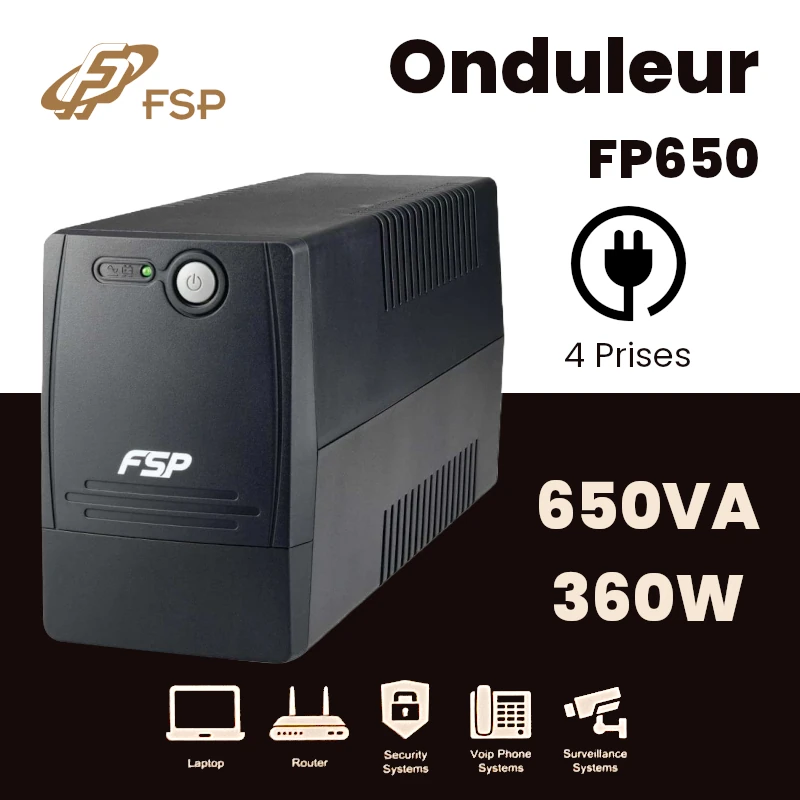 Onduleur FSP 650VA 360W 4 Prises FP650 (UPS) - CAPMICRO
