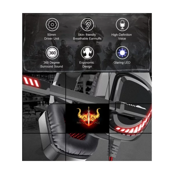 Casque Gaming Stéréo Jack 3.5 Ovleng GT97 pour téléphone et PC image 07