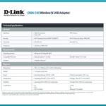 Adaptateur D-Link DWA‑140 USB Sans fil image #01