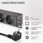 Bandeau d’alimentation 8 ports rack 19 1