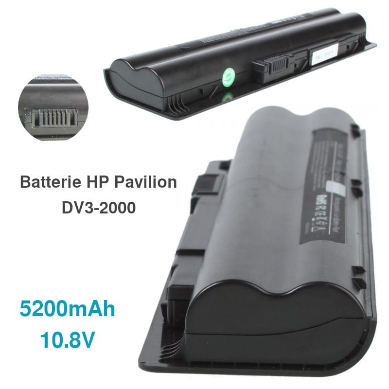 Batterie HP Pavilion dv3-2000 10.8V 5200mAh Batterie HP Pavilion dv3-2000 10.8V 5200mAh