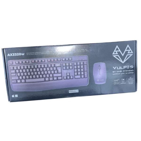 COMBO CLAVIER SOURIS VULPES AX3320W SANS FIL