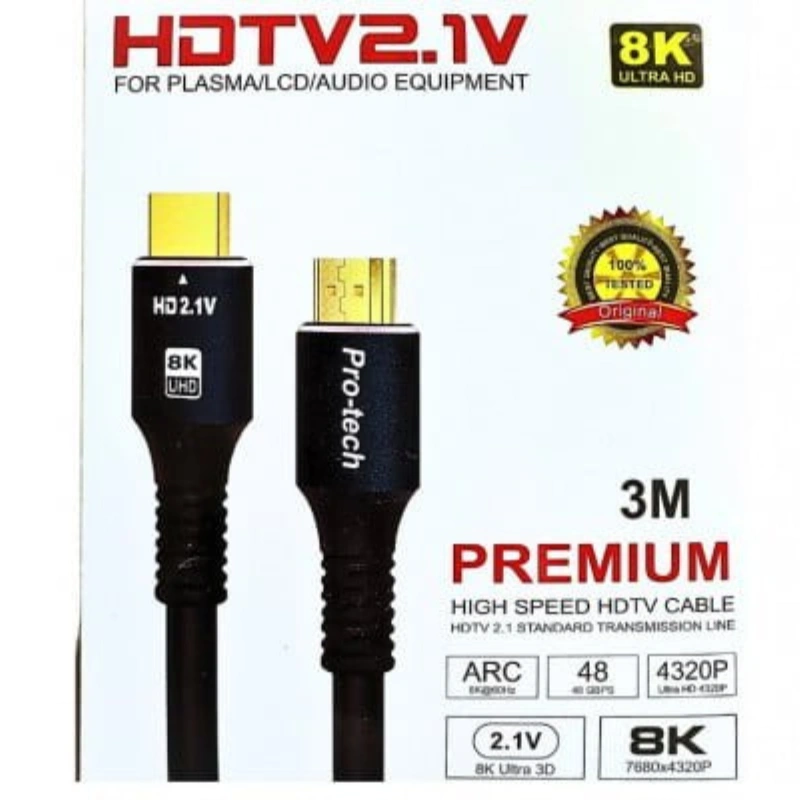 Cable PRO TECH HDMI 2.1 8K 3 mètres
