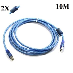 Câble USB Imprimante 10m Double Filtres