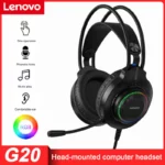 Casque Gaming Lenovo thinkplus G20 50mm RGB Noir