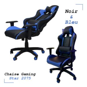 Chaise Gaming star 2075 Noir et bleu