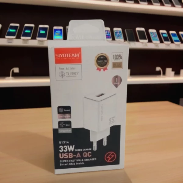 Chargeur Siyoteam Q1314 usb A 33W