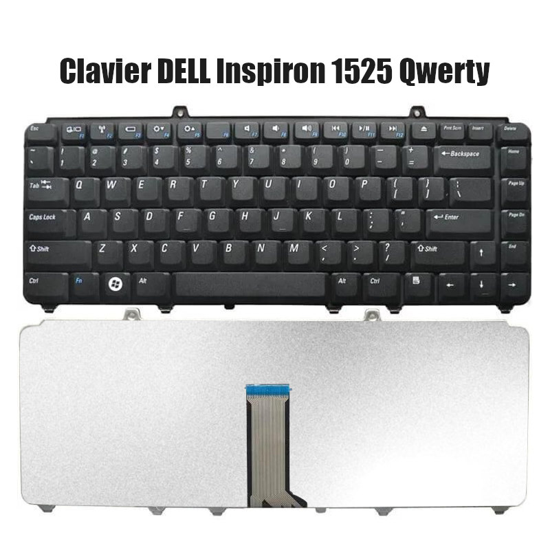 Clavier 1525 DELL Inspiron Qwerty noir pour pc portable Clavier 1525 DELL Inspiron Qwerty noir pour pc portable