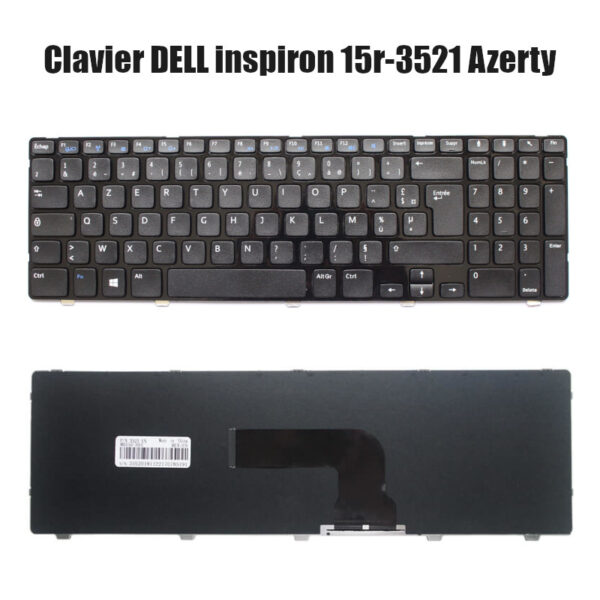 Clavier DELL Inspiron 15r-3521 Azerty avec pavé numérique