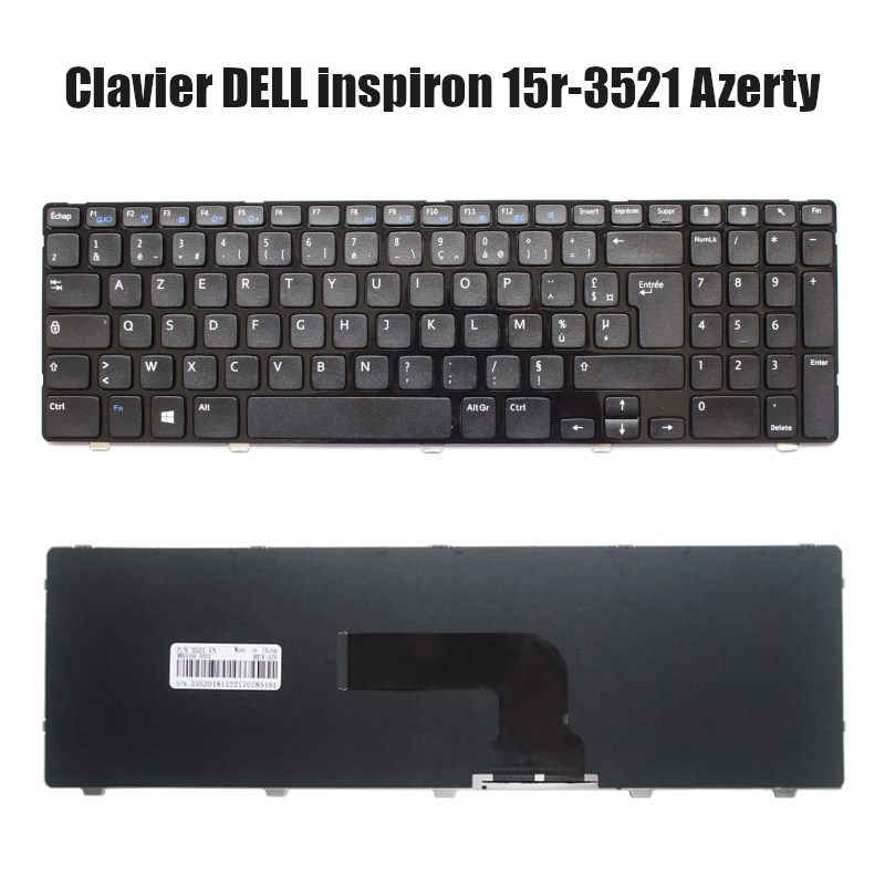 Clavier DELL Inspiron 15r-3521 Azerty avec pavé numérique