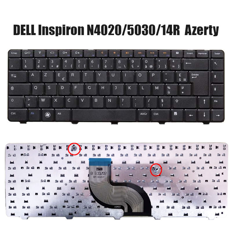 Clavier DELL Inspiron N4020-5030-14R Azerty pour portable Clavier DELL Inspiron N4020-5030-14R Azerty pour portable