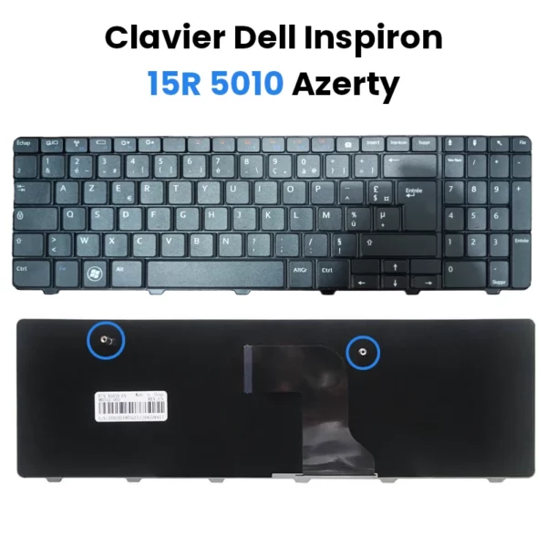 Clavier Dell Inspiron 15R 5010 Azerty avec pavé numérique