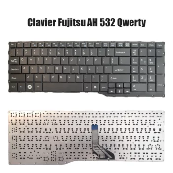 Clavier Fujitsu AH532 QWERTY Noir avec Pavé Numérique
