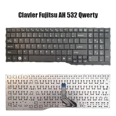 Clavier Fujitsu AH532 QWERTY Noir avec Pavé Numérique