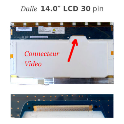 Dalle 14.0 LCD 30 pin pour pc portable 1280x768 CLAA140WA01