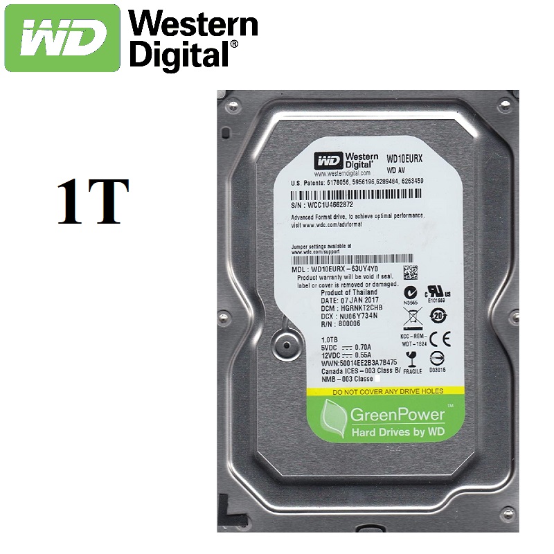 Disque Dur 3.5 Western Digital 1TB (Refurbished)