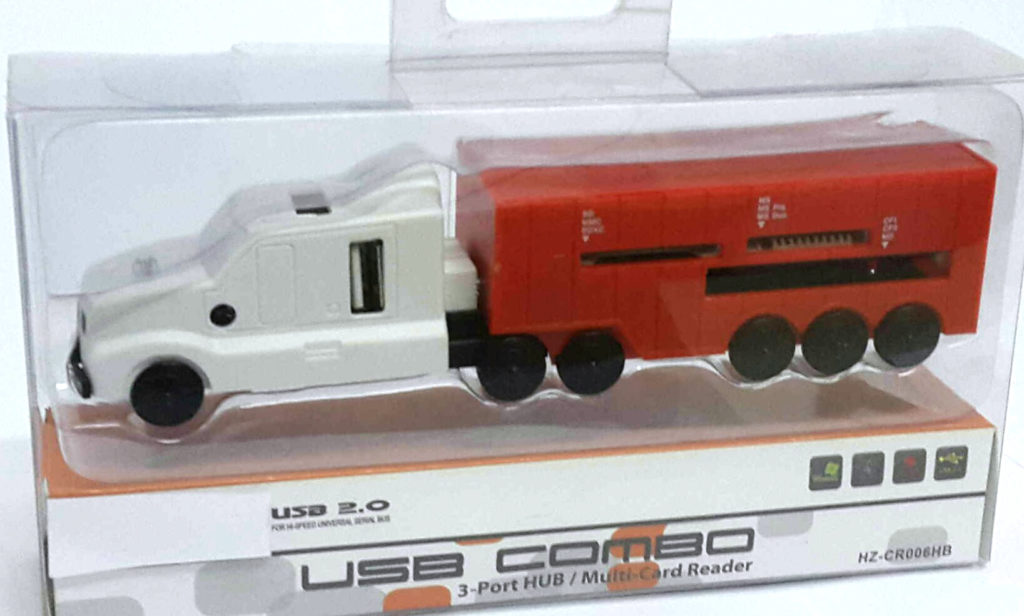 HUB USB et lecteur cartes mémoires HZ-CR006HB