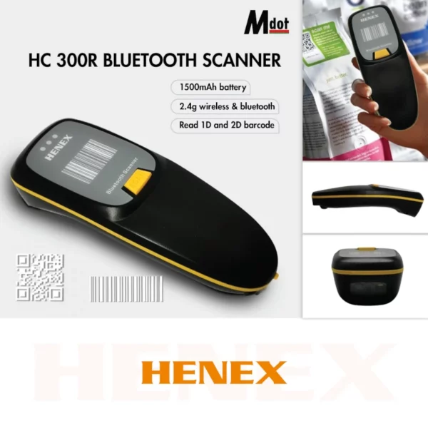 Lecteur Code A Barre Sans Fil (Bluetooth) Henex HC-300R image #01