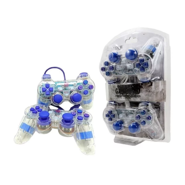 Manette Vibrante Transparent Double 702D 1