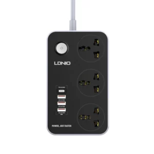 Multiprise Ldnio 3 prises 220V 4 prises USB SC3412 2500W 10A image 01