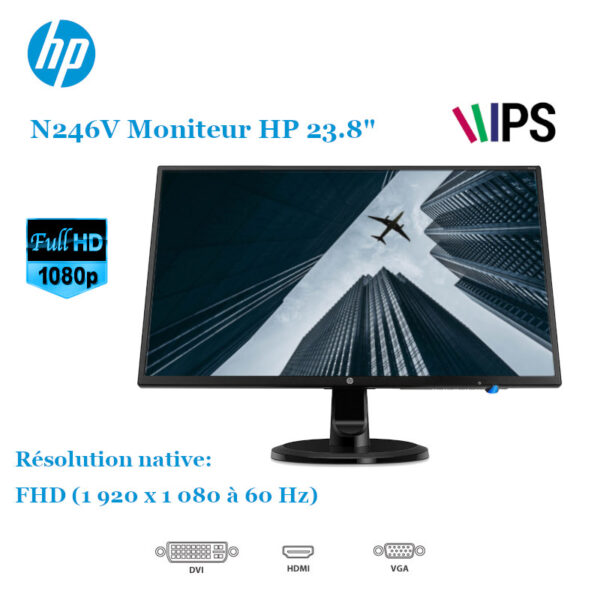 N246V Moniteur HP 23.8 Full HD VGA