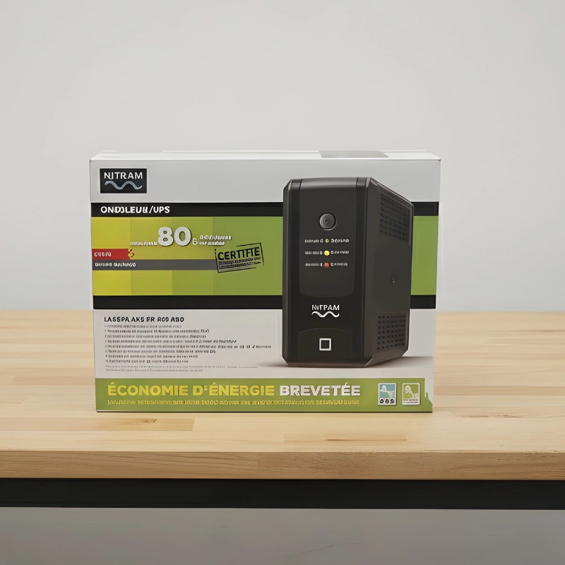 NITRAM LEADER AVR FR 850 — 850VA 425W — In Line (Tour) — 3 prises Françaises ondulées