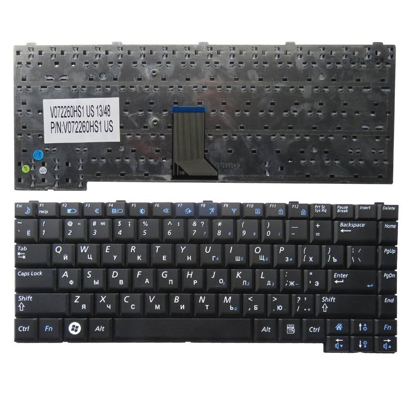 Ru-Black-New-Keyboard-FOR-Samsung-R60-R70-R58-R508-R503-R509-R510-P560-X22-Laptop-1.jpg Clavier SAMSUNG R60 QW – Image 1