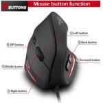Zelotes T-20 Souris Filaire Gaming Vertical 6 touches programmables 3200 DPI – Image 2