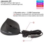 Zelotes T-20 Souris Filaire Gaming Vertical 6 touches programmables 3200 DPI – Image 3
